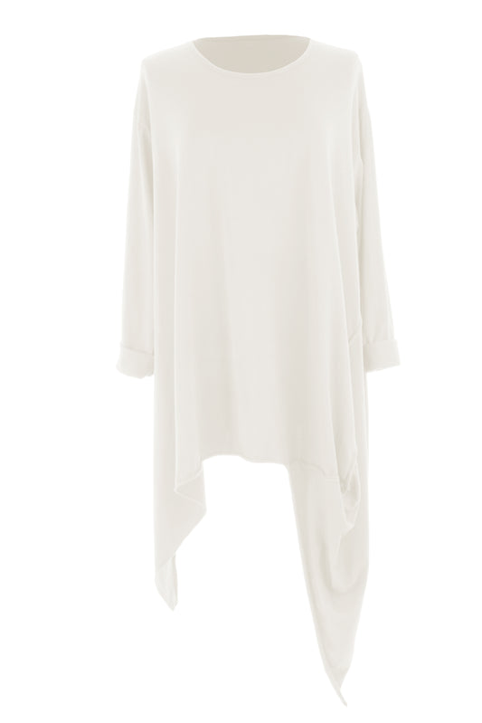 Asymmetric Hem Jersey Tunic