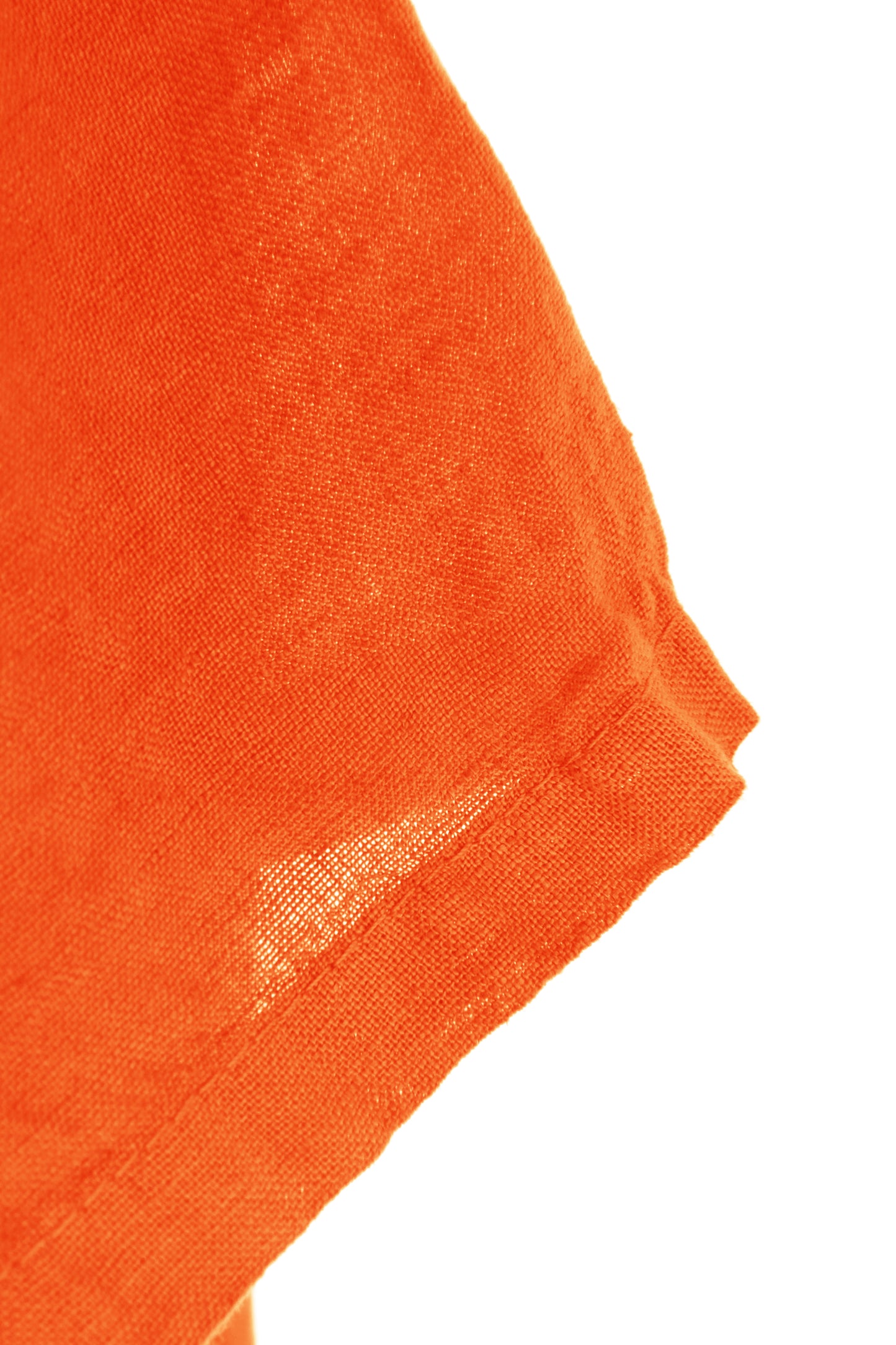 Short Sleeve Pleat Detail Linen Dress