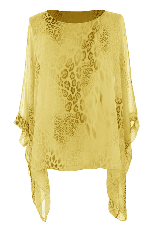 Leopard Print Silk Blouse