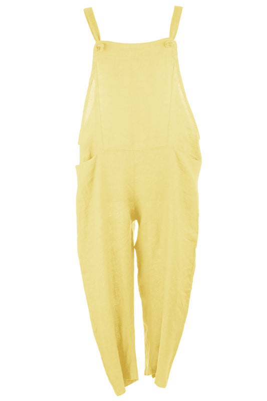 Tie Knot Linen Dungarees