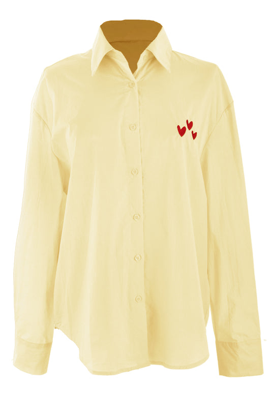 Heart Embroidery Shirt