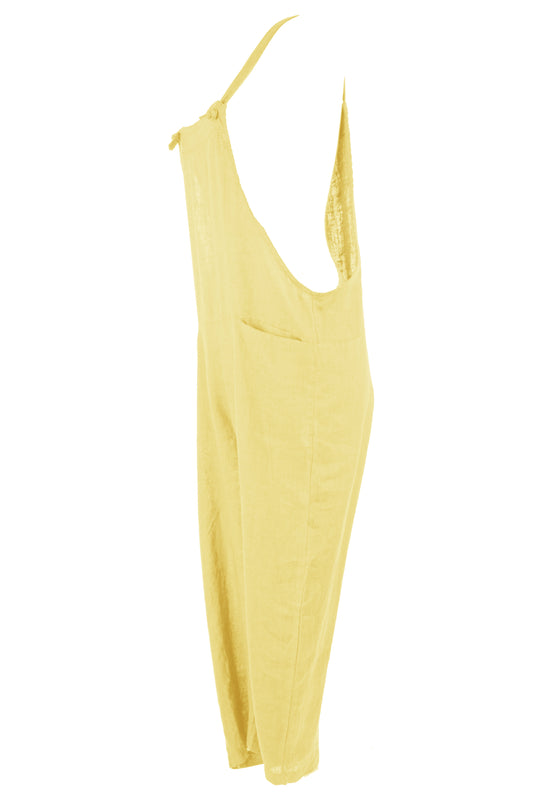 Tie Knot Linen Dungarees