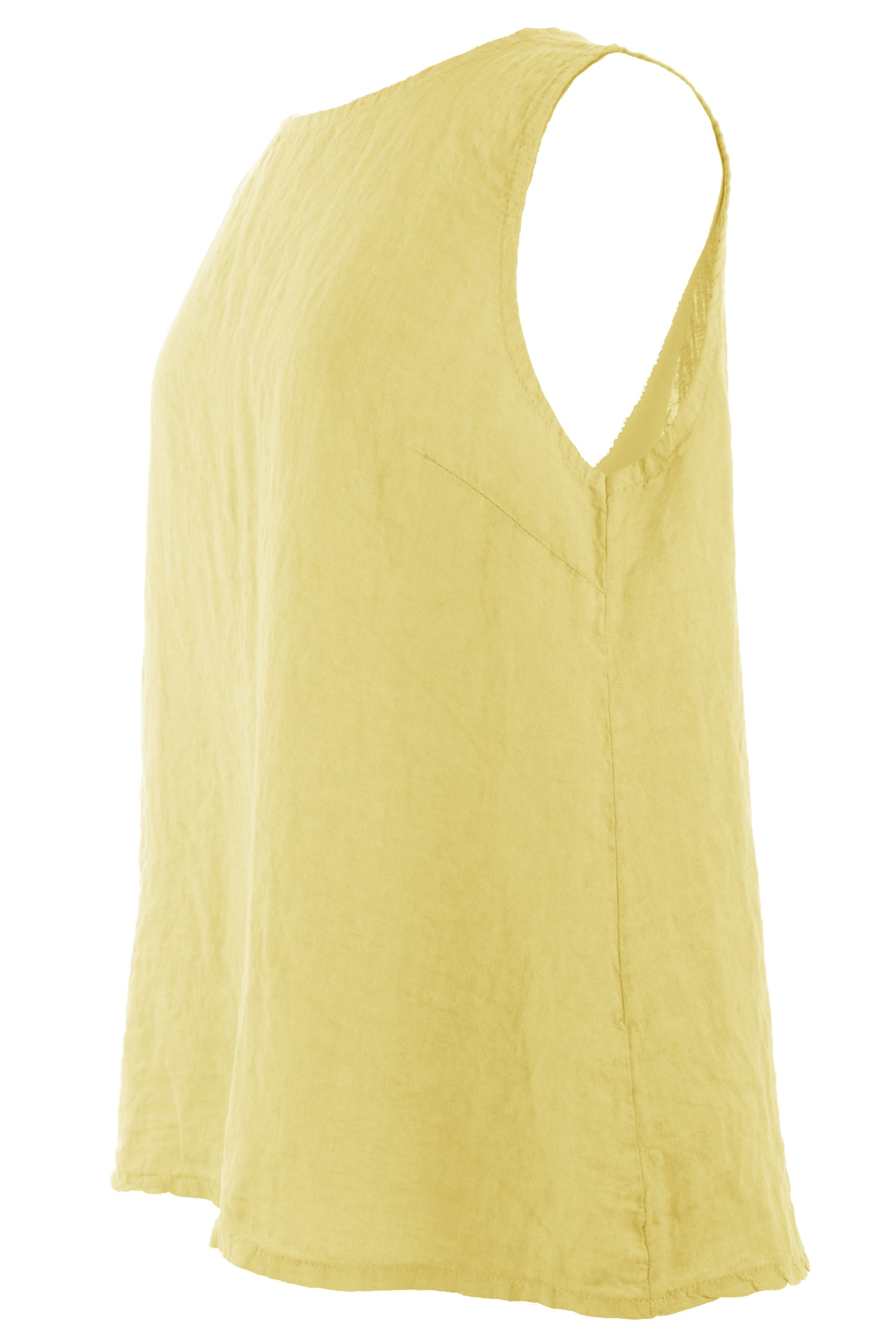 Sleeveless Button Back Linen Top