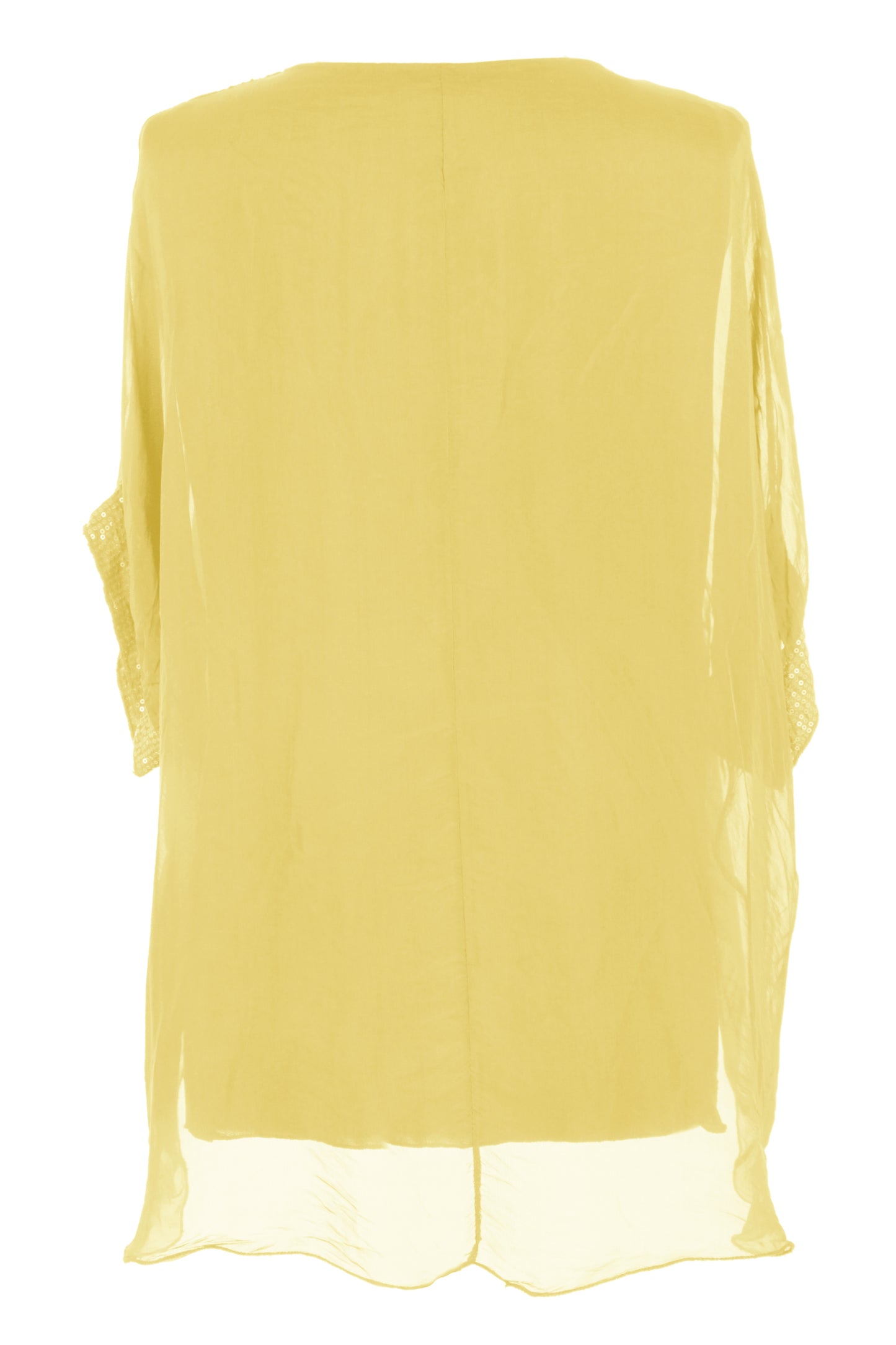 Sequin Hem Silk Top