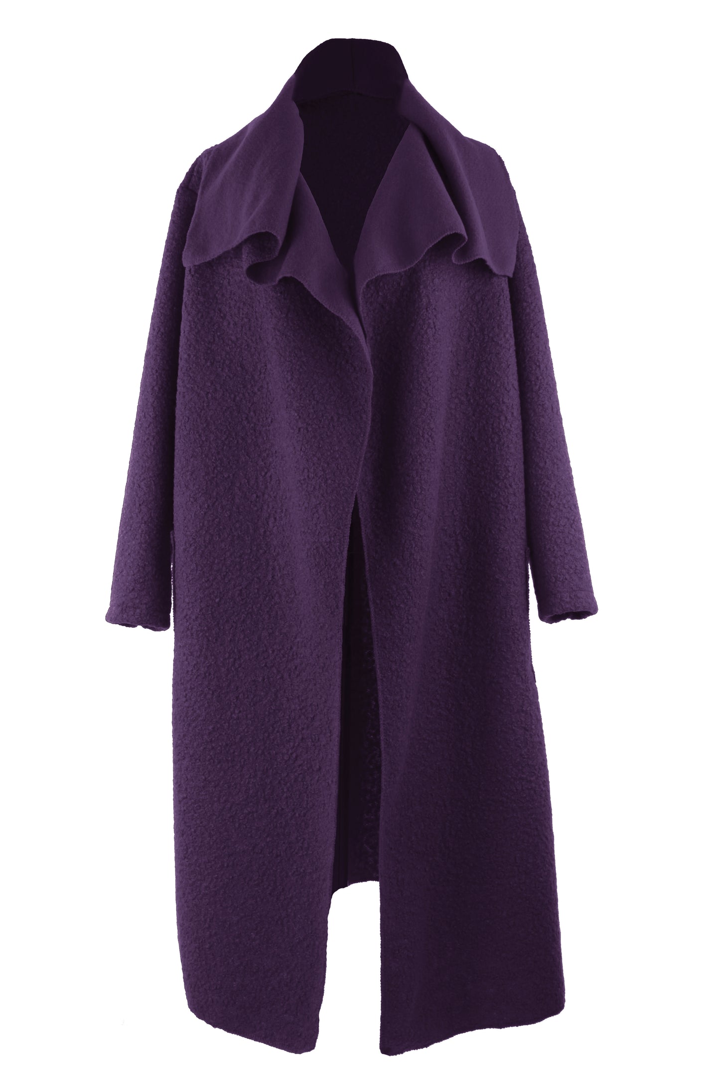 Plain Boucle Coat