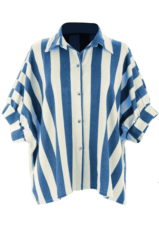 Woven Stripe Cotton Shirt