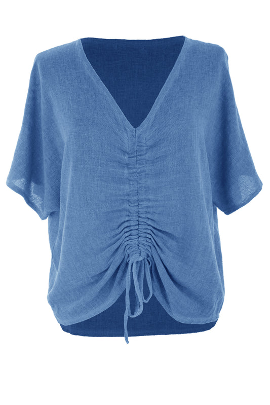 Ruched Front Teabag Top