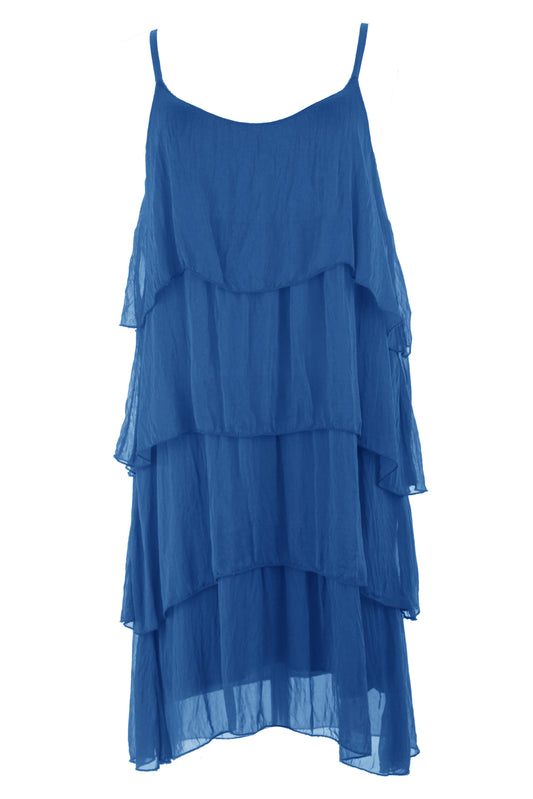 Ruffle Silk Dress