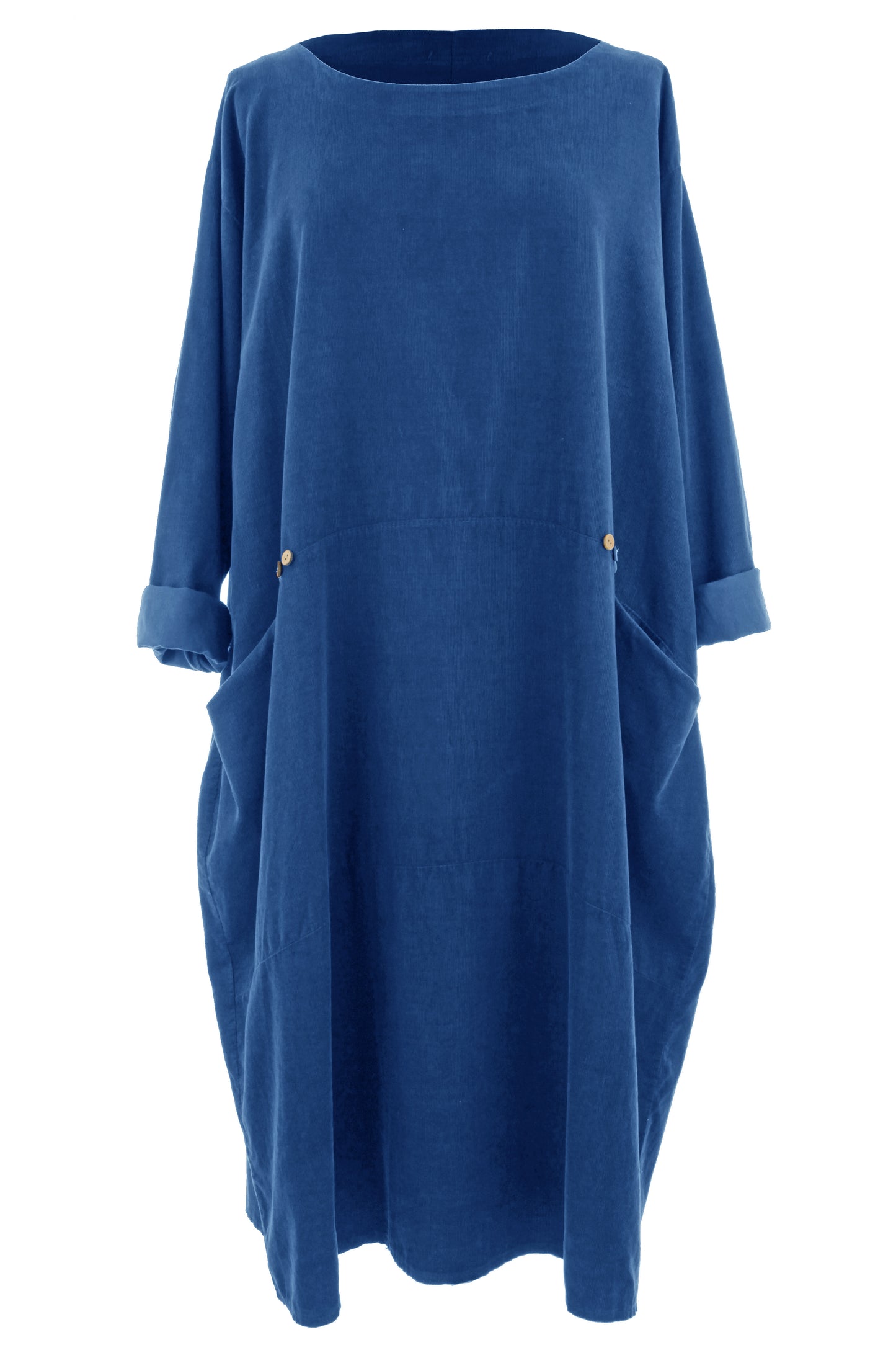 2 Pocket Button Detail Corduroy Midi