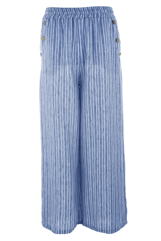 Button Detail Pocket Stripe Trouser