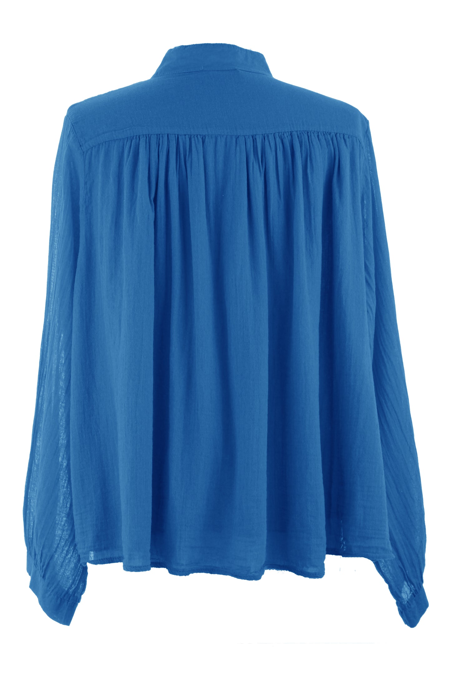 Ruched Shoulder Cotton Top
