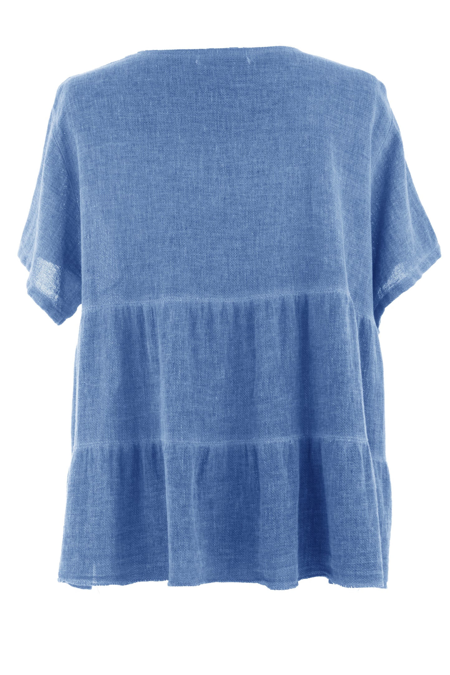 Button Tiered Linen Top