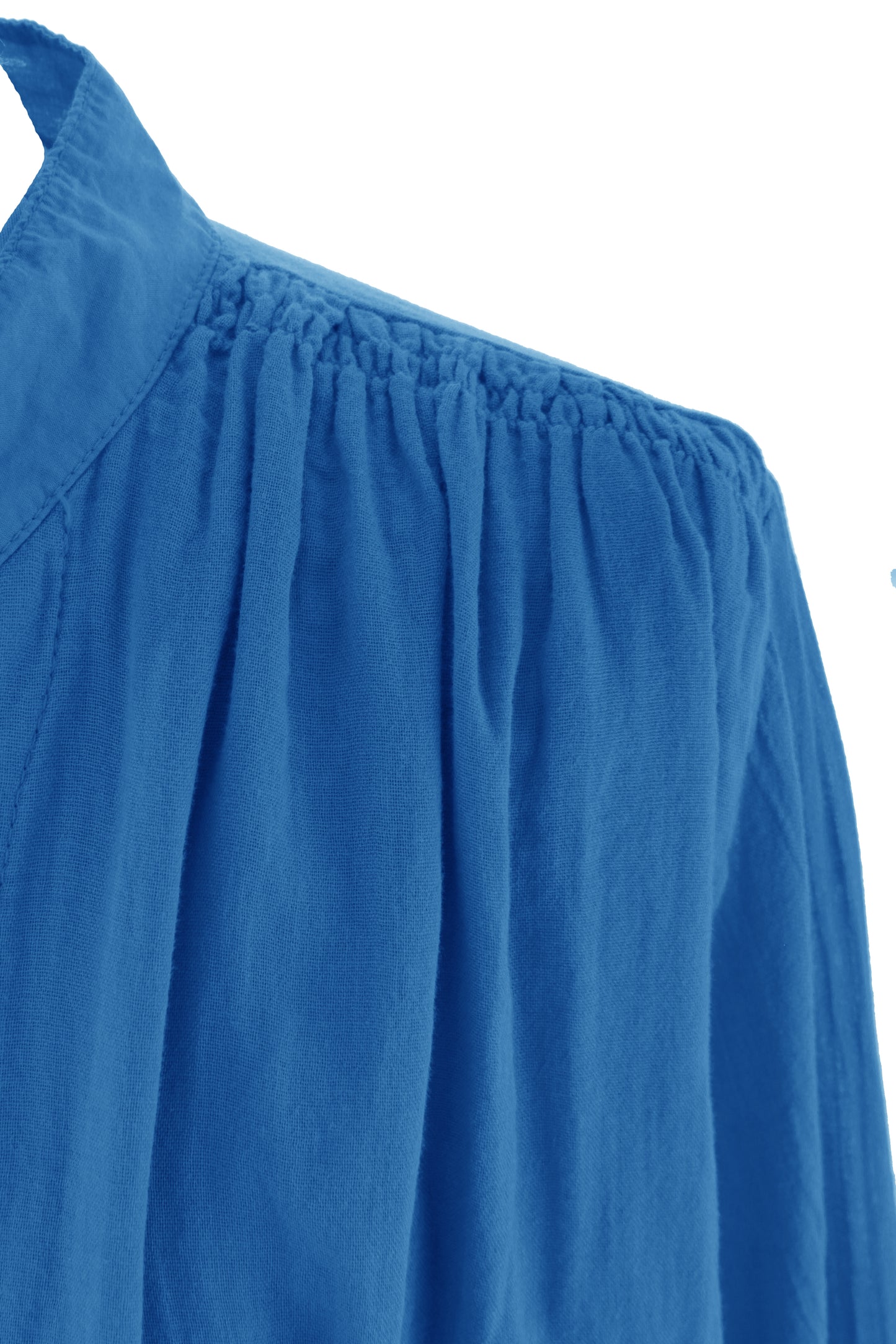 Ruched Shoulder Cotton Top