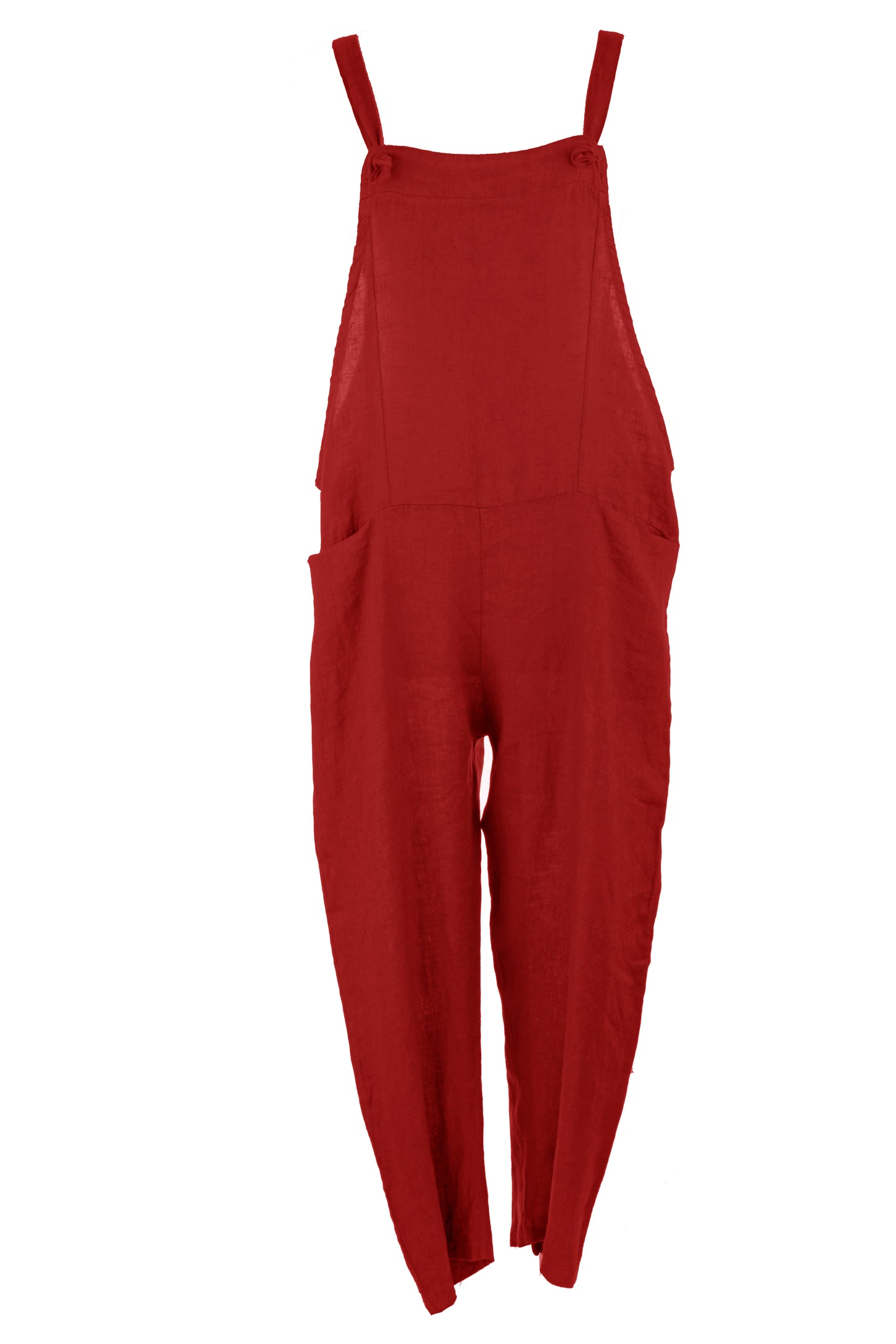Tie Knot Linen Dungarees