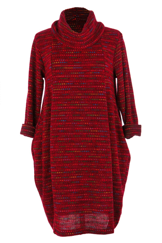 Cowl Neck Fleck Dress