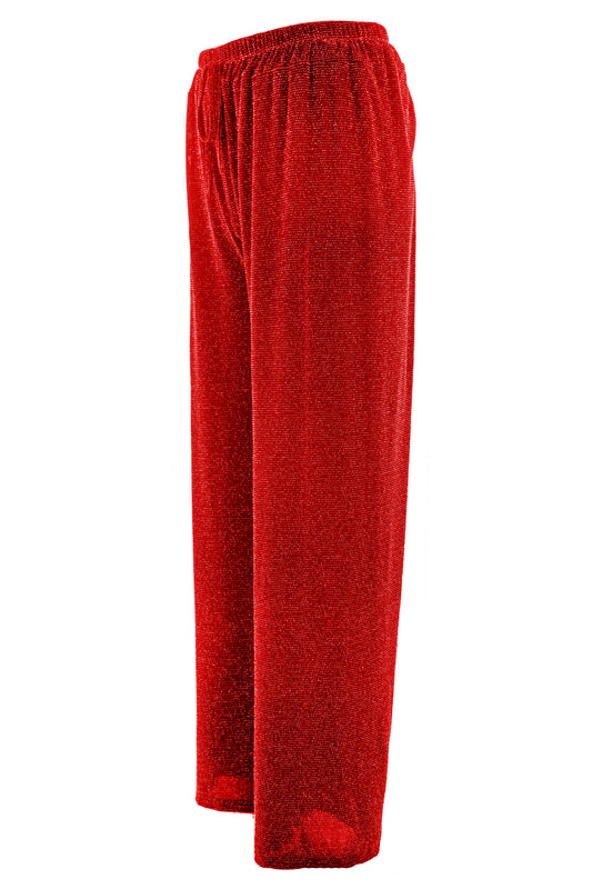 Wide Leg Lurex Trouser