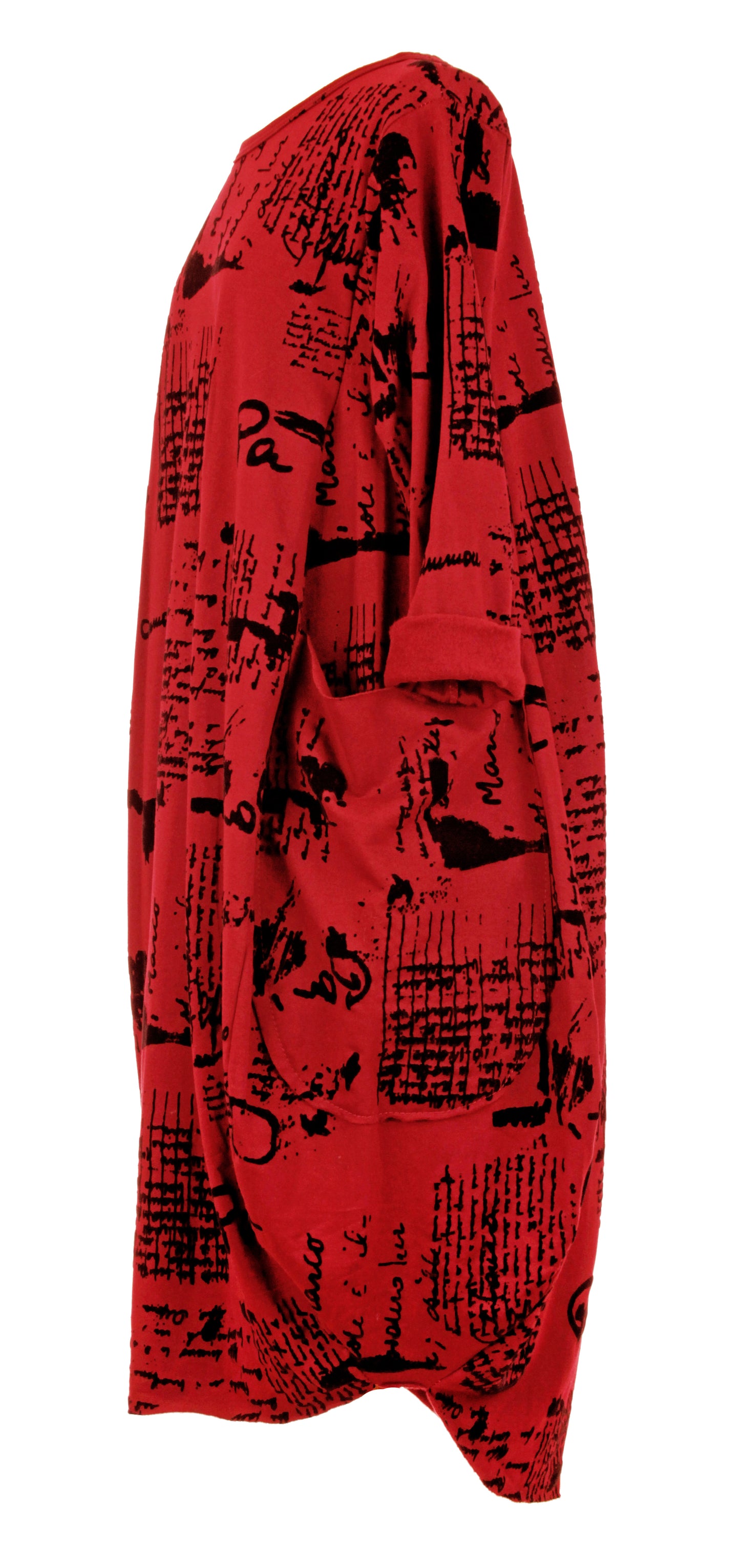Flocking Script Midi Dress