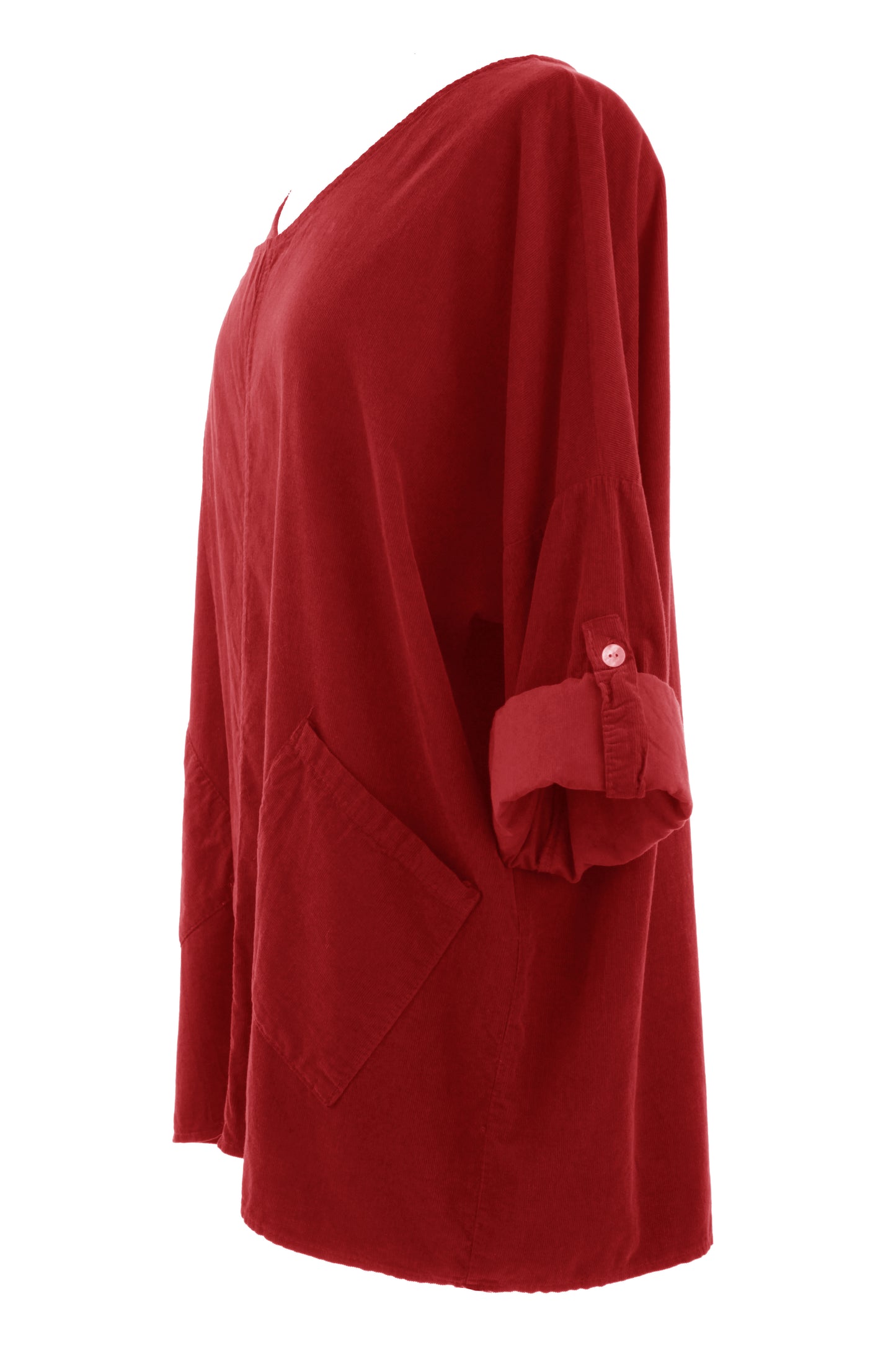 Button Detail 2 Pocket Corduroy Top