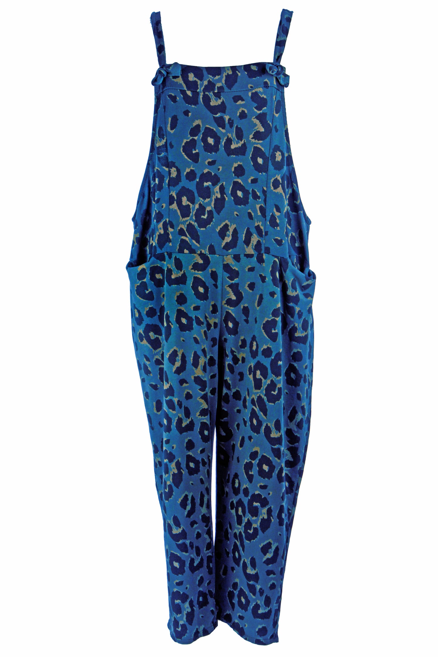 Leopard Jersey Dungarees