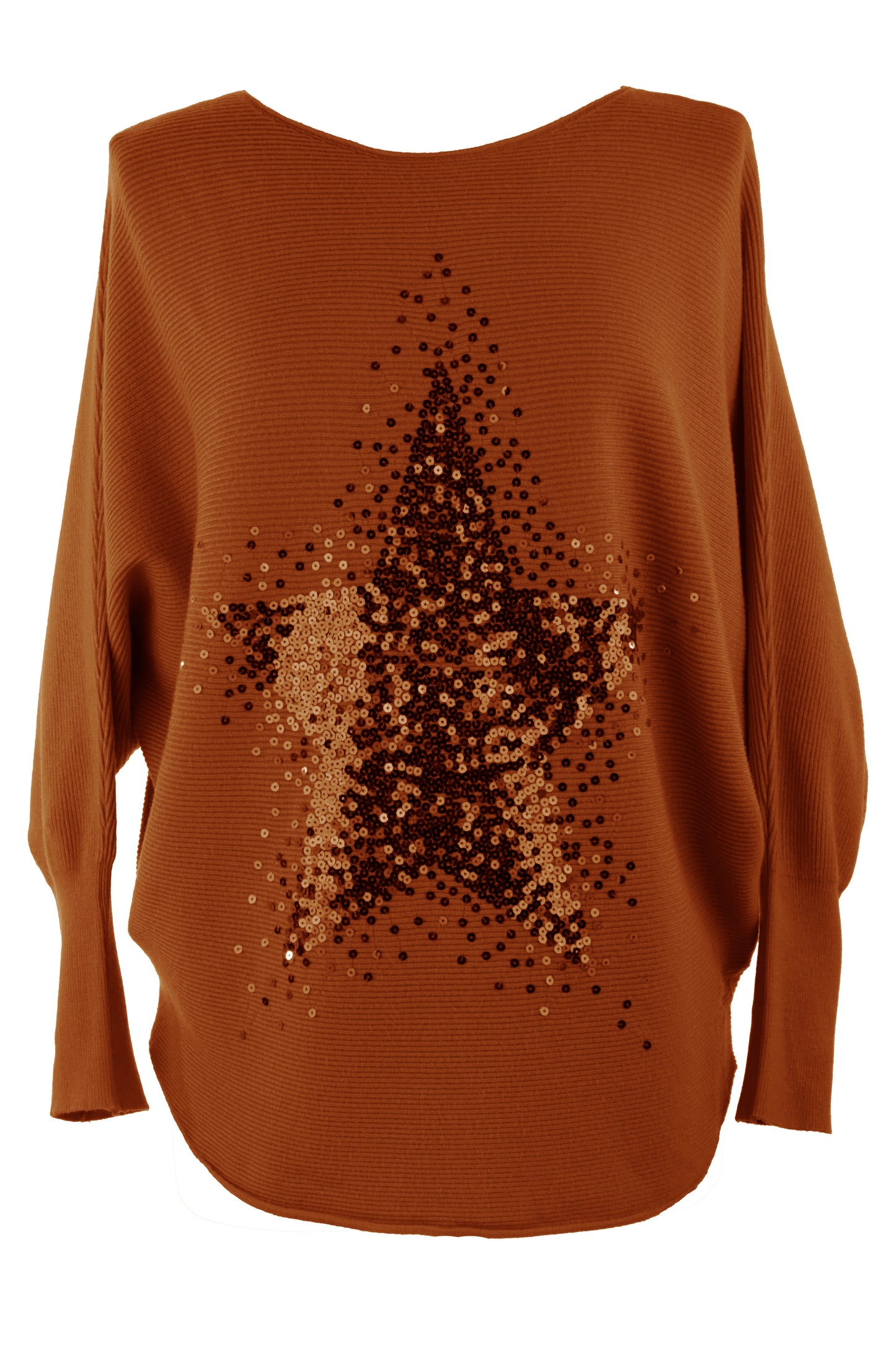 Sequin Star Ribbed Jumper