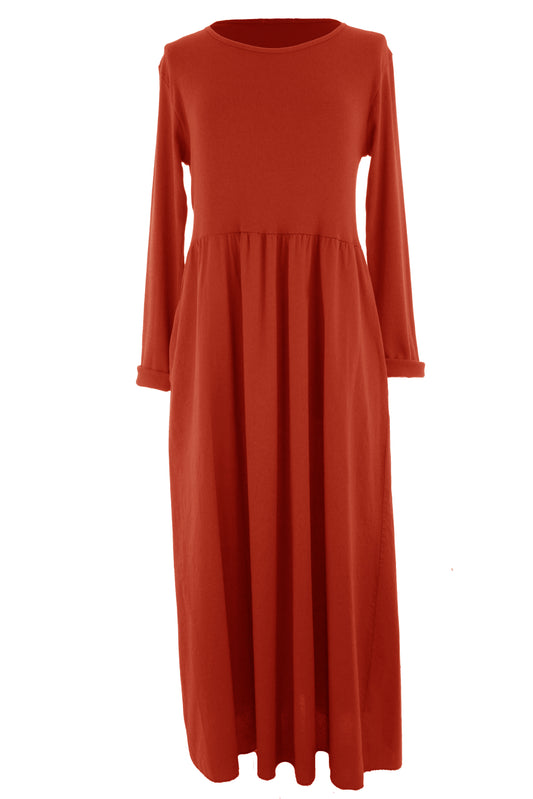 Ribbed Cotton Midi Dress