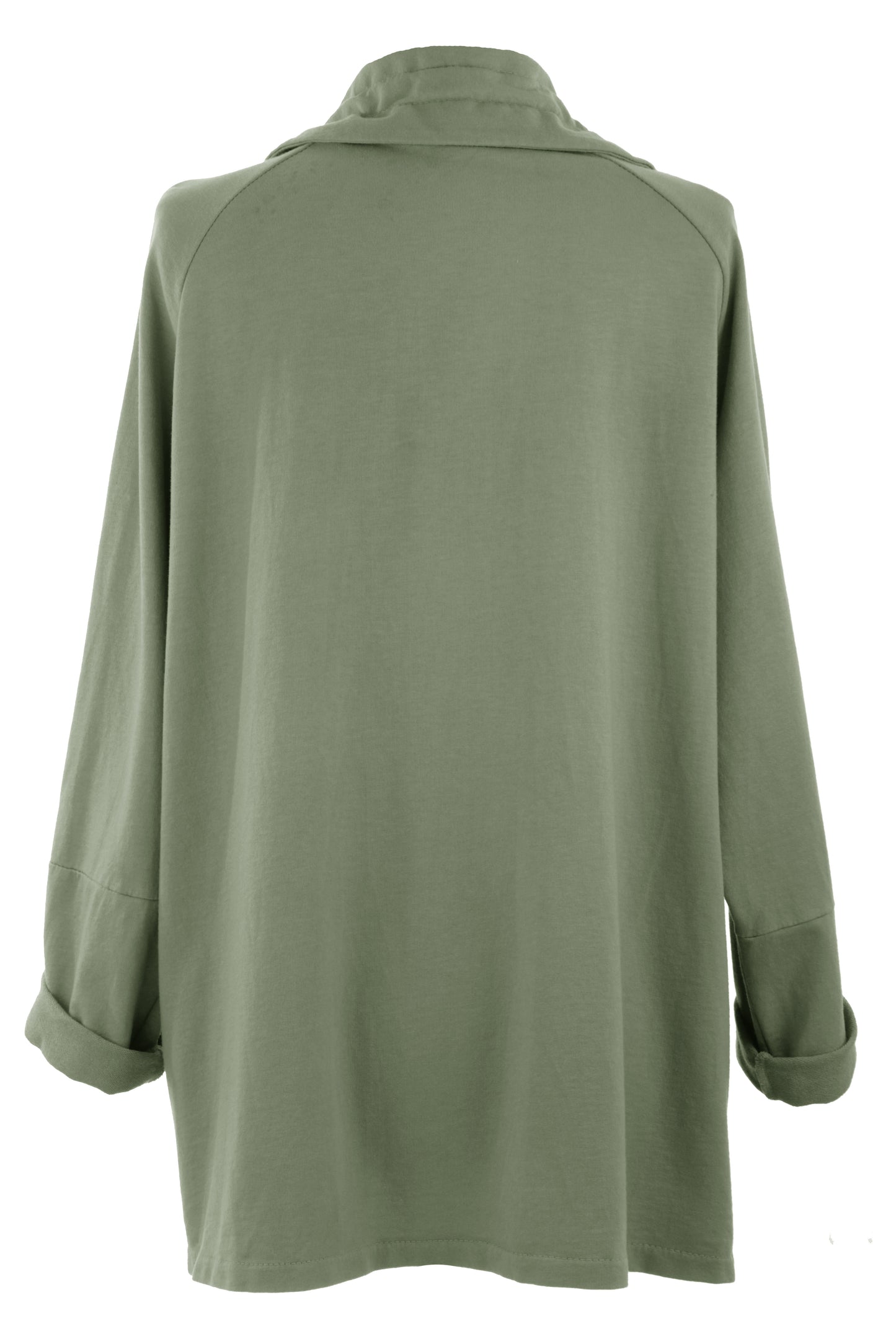 Rushed Collar Jersey Jacket