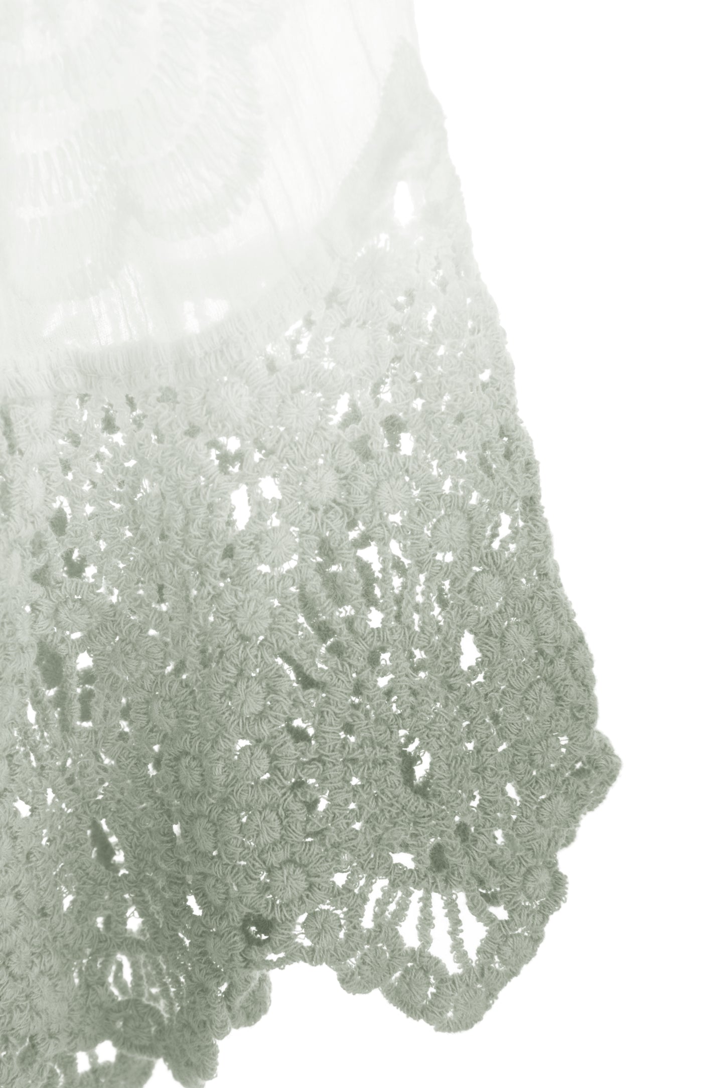 Dip Dye Crochet Trim Cotton Shirt