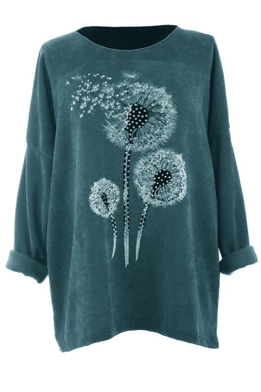 Dandelion Print Chenille Top