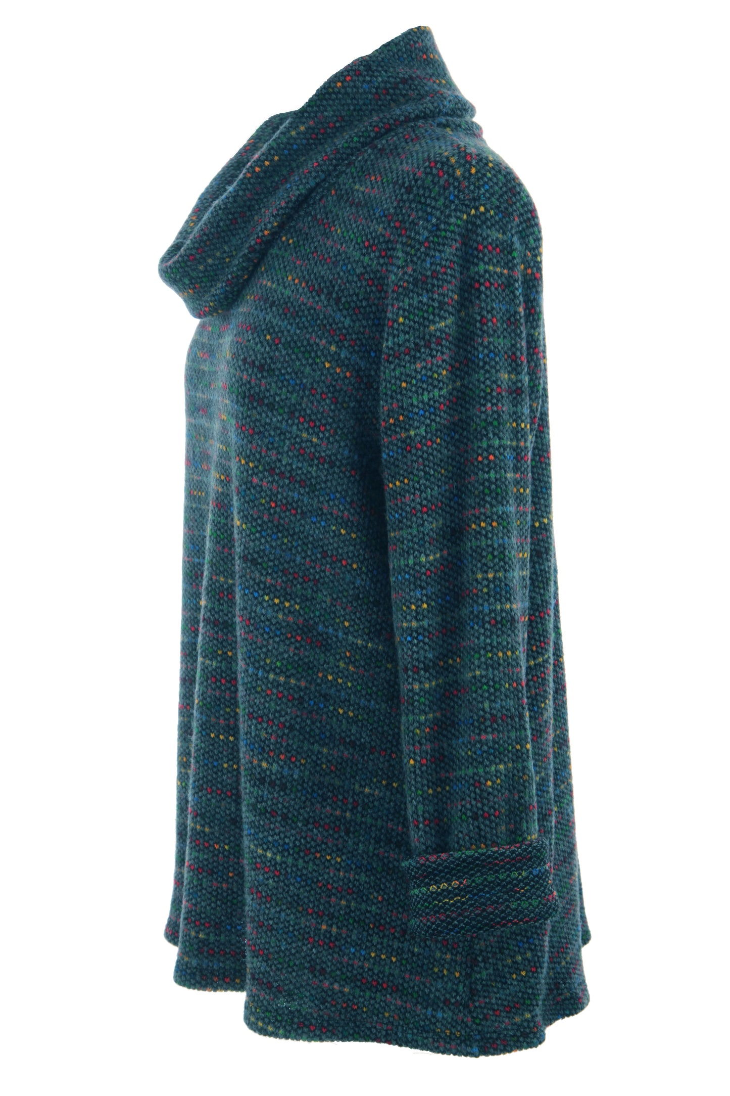 Cowl Neck Tweed Top