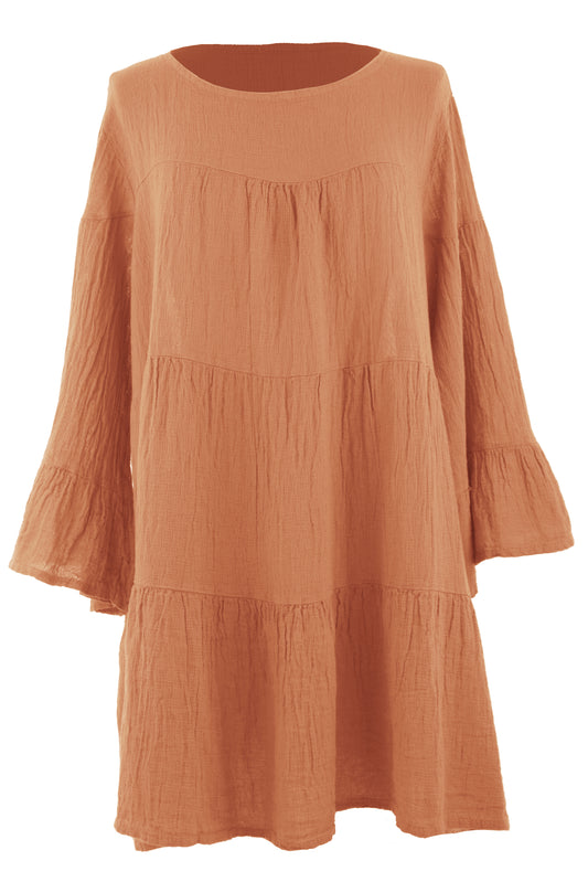 Tiered Teabag Linen Tunic