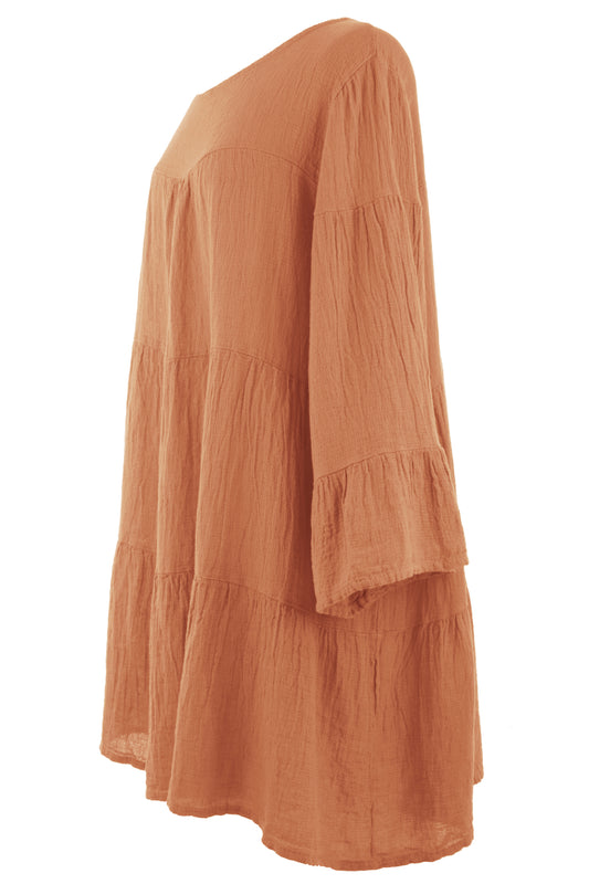 Tiered Teabag Linen Tunic