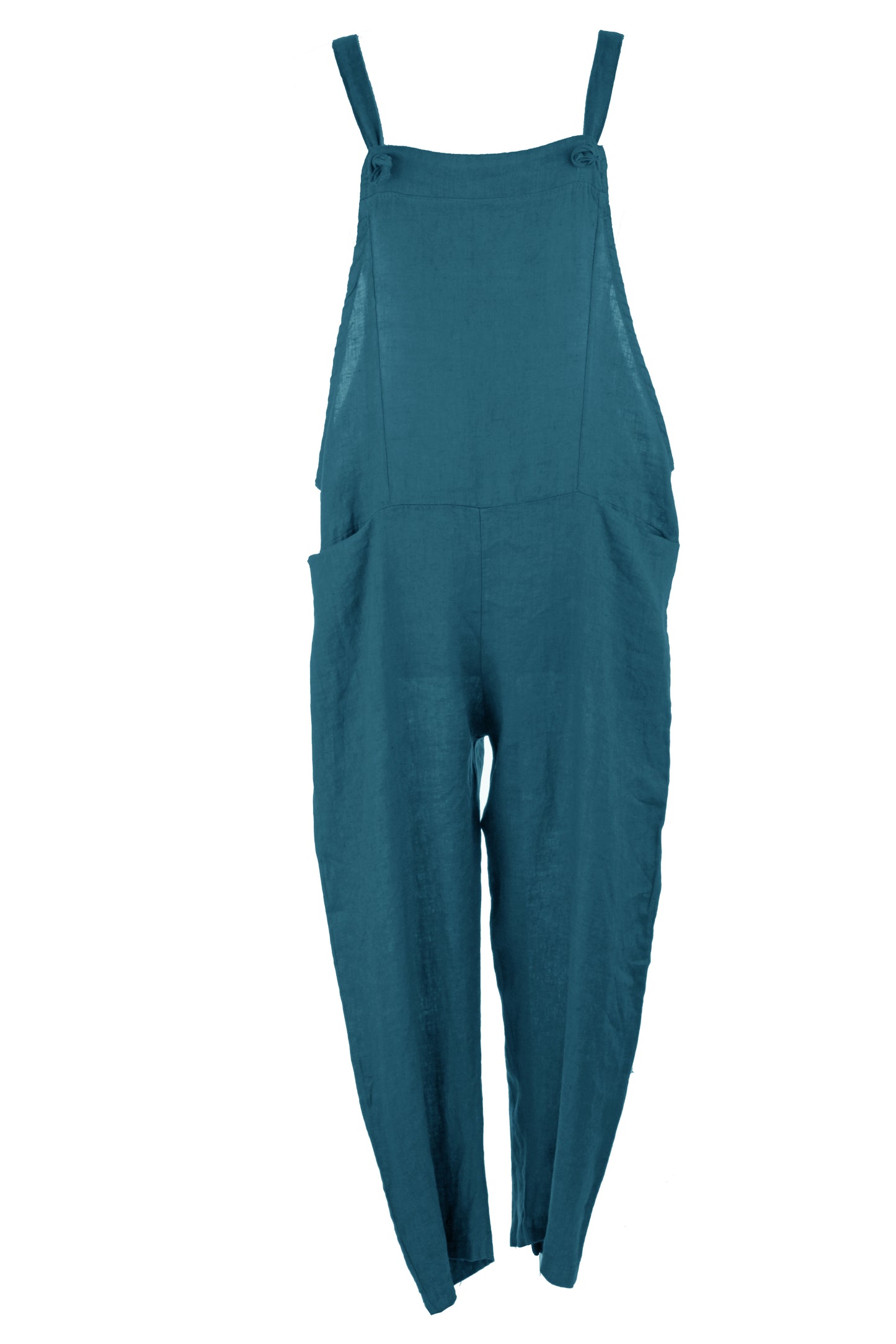 Tie Knot Linen Dungarees