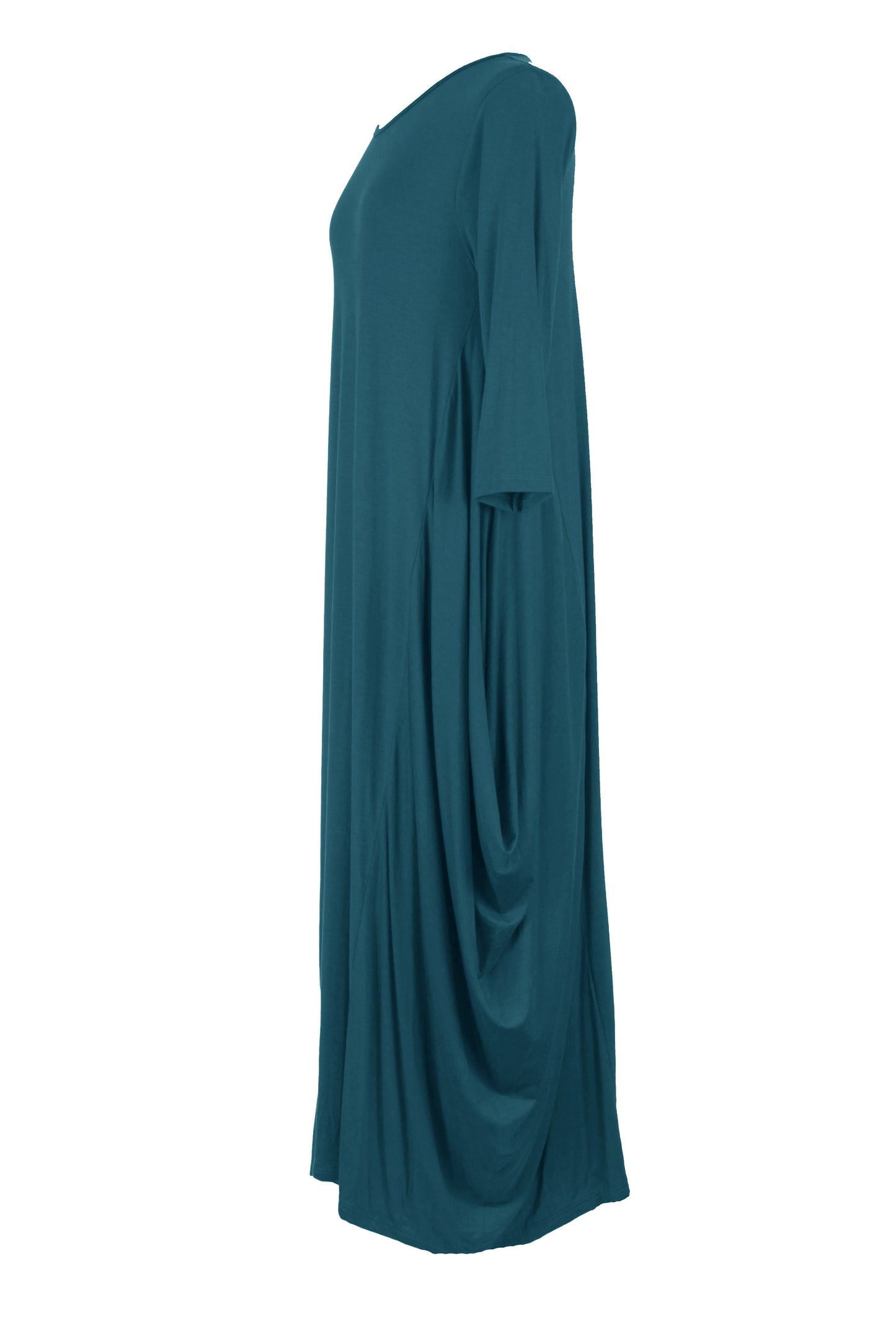 3/4 Sleeve Draped Dress