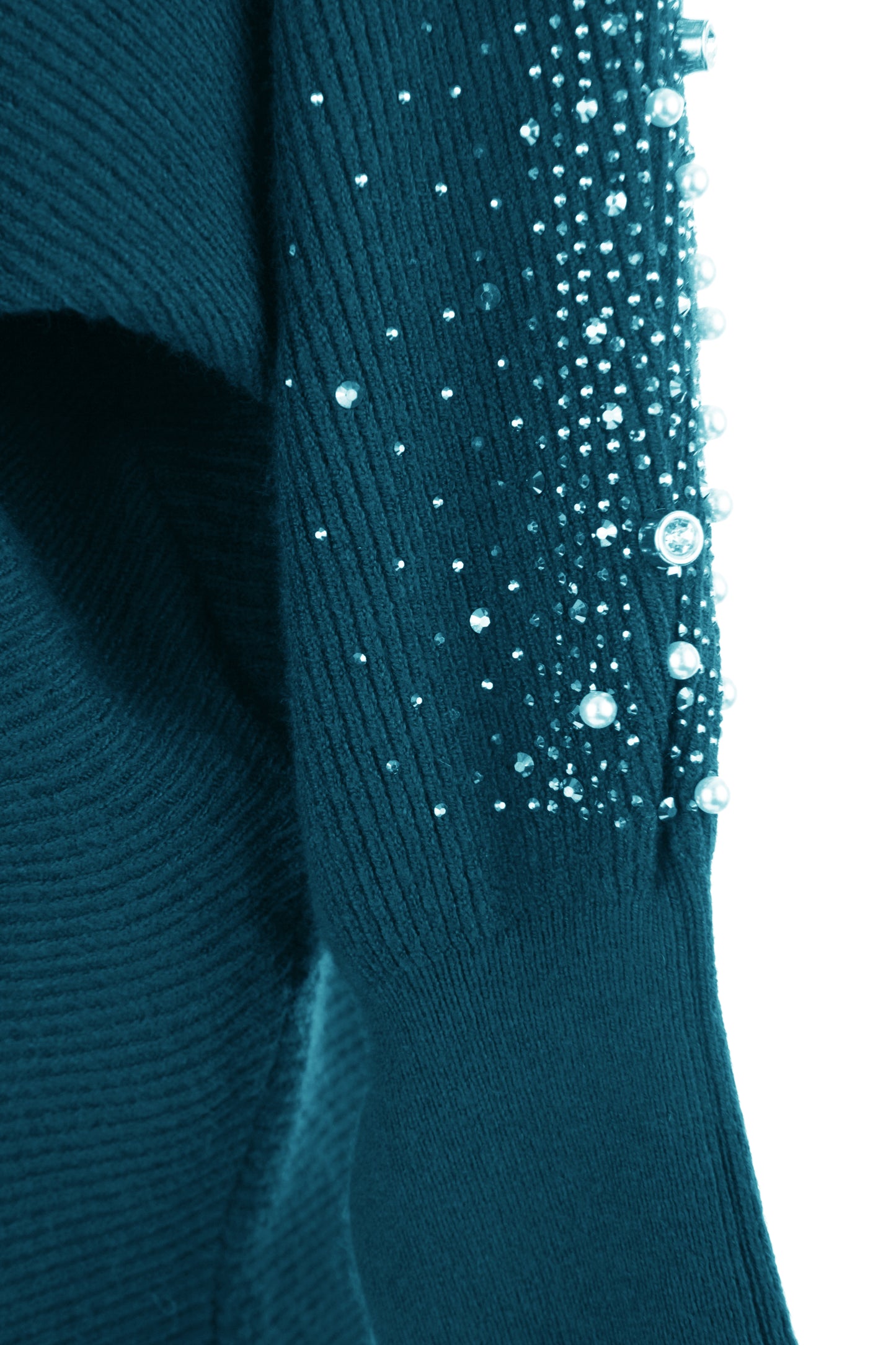 Pearl Diamante Sleeve Jumper