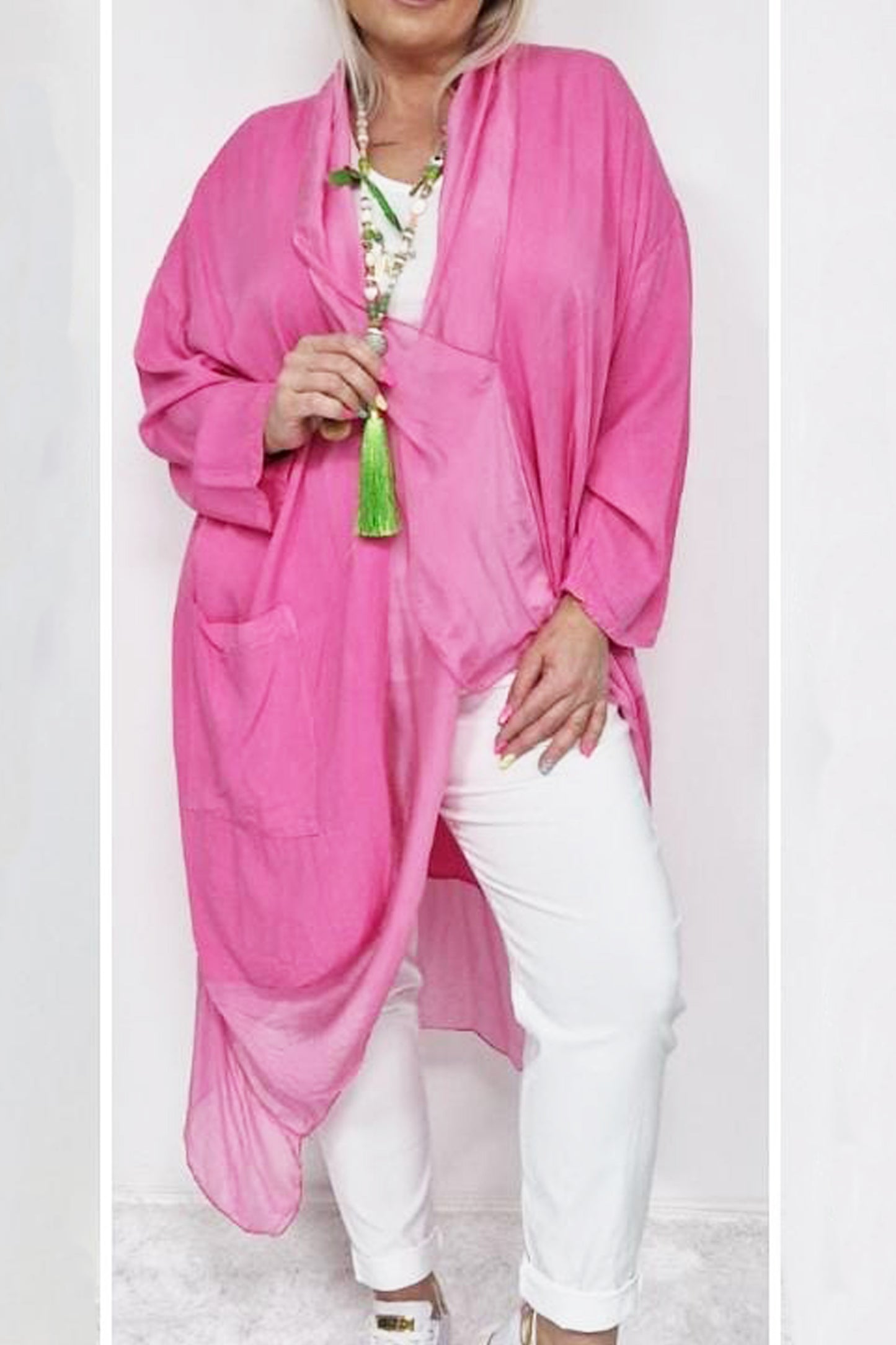 Crossover Silk Panel Tunic