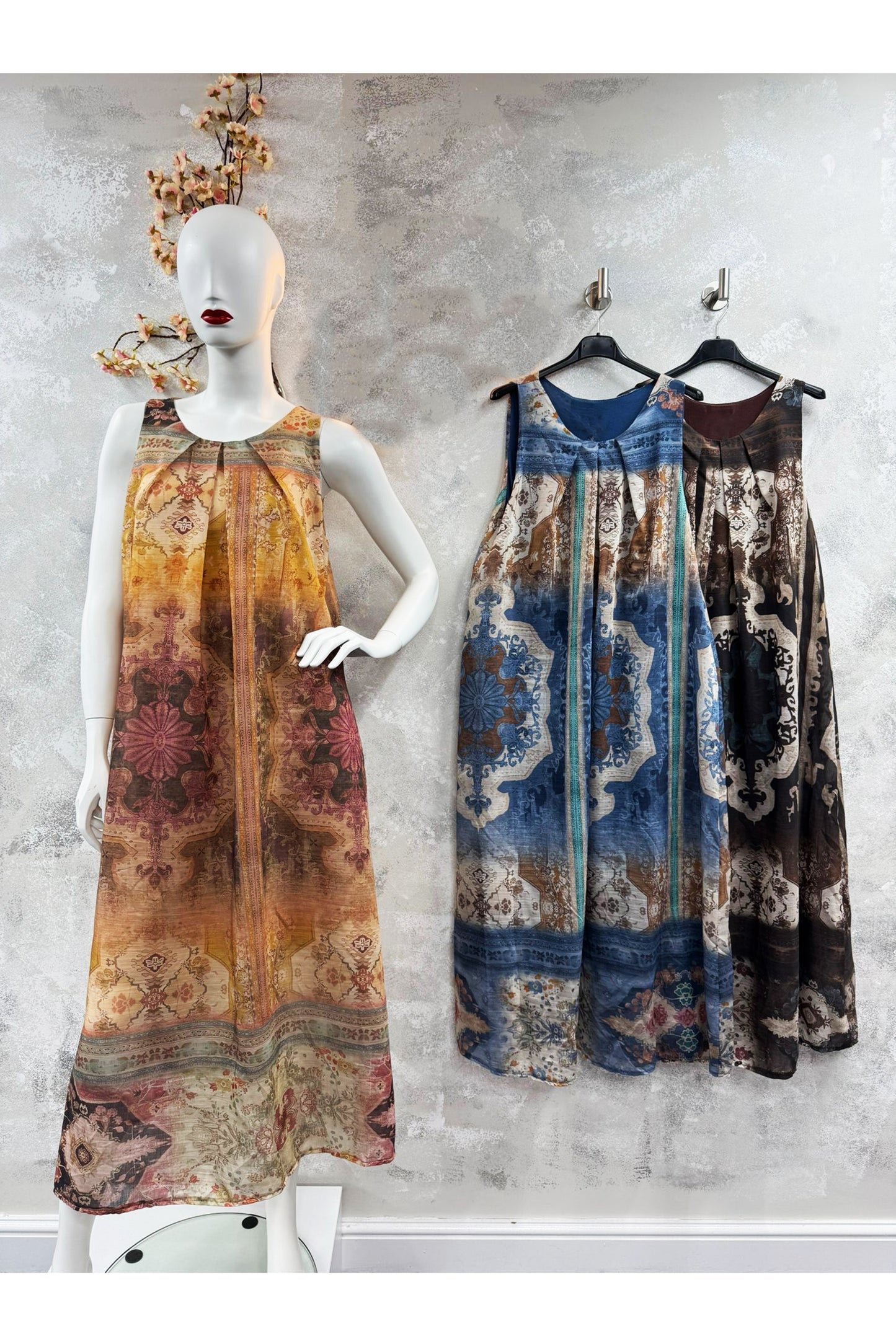 Abstract Print Maxi Dress