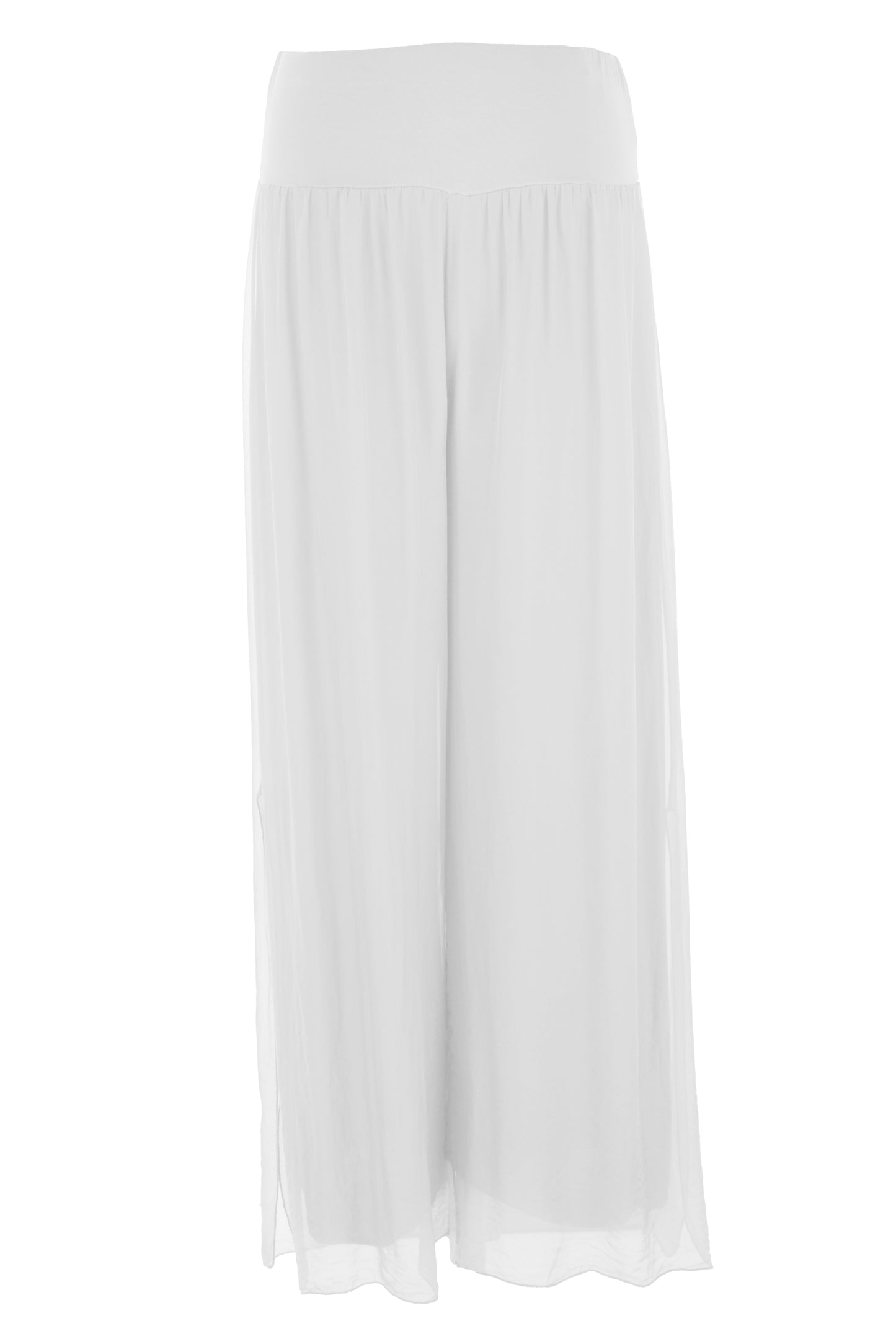 Wide Leg Silk Trouser