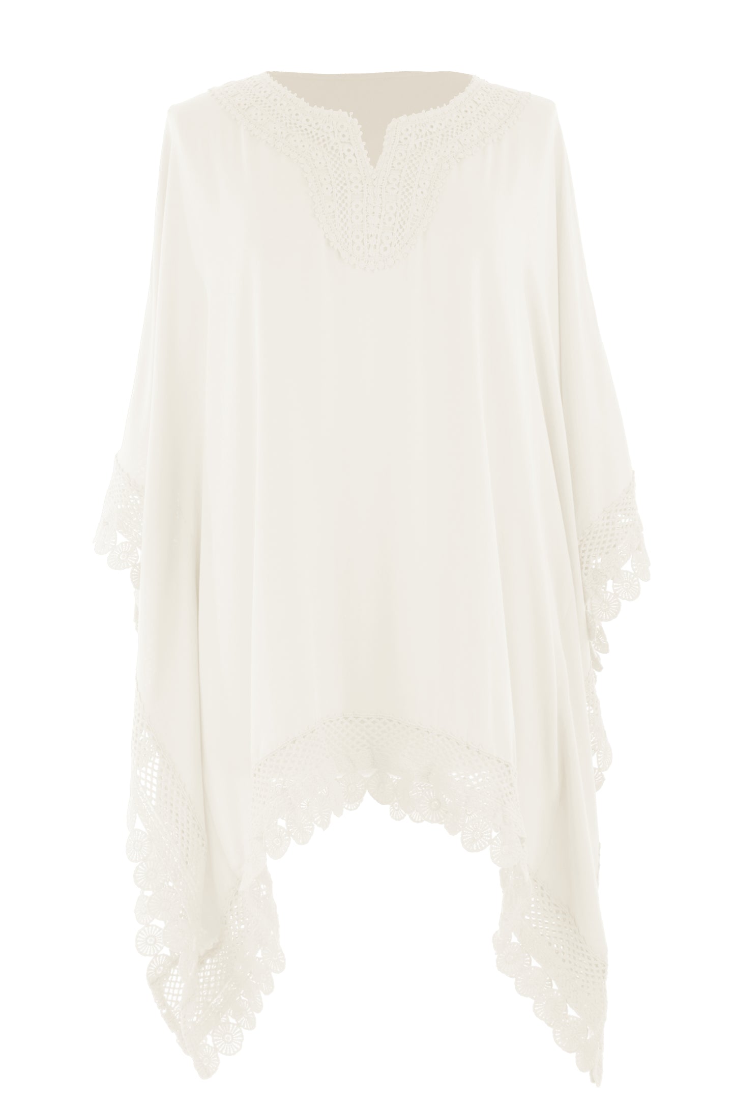 Crochet Trim Kaftan Top