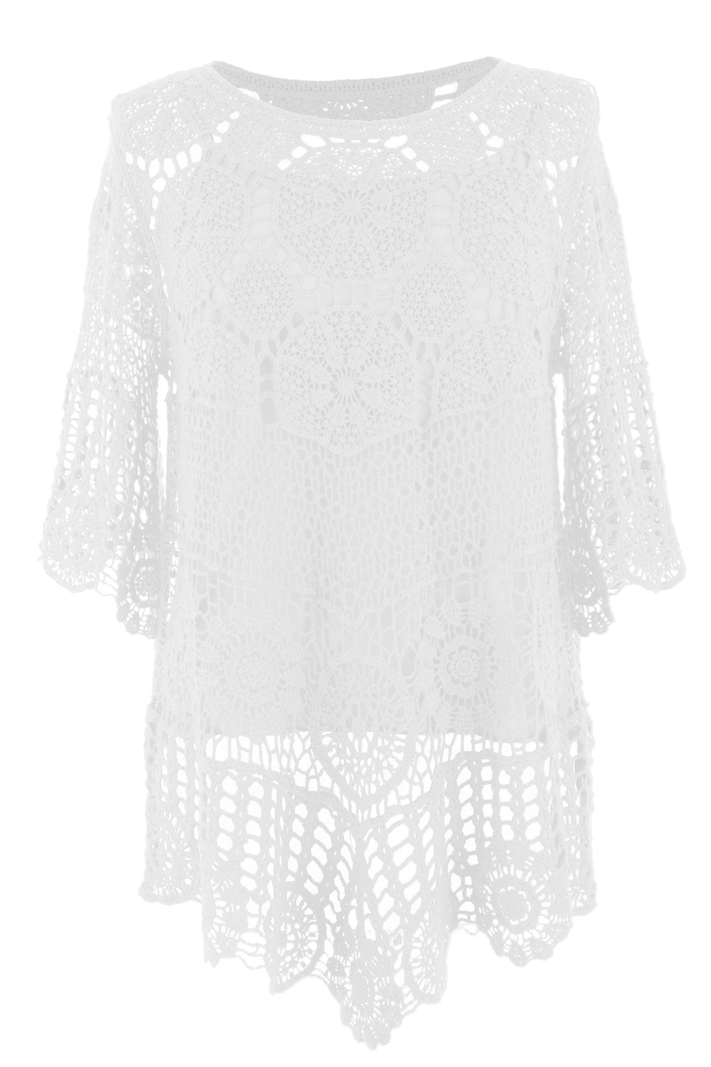 Scoop Hem Crochet Top