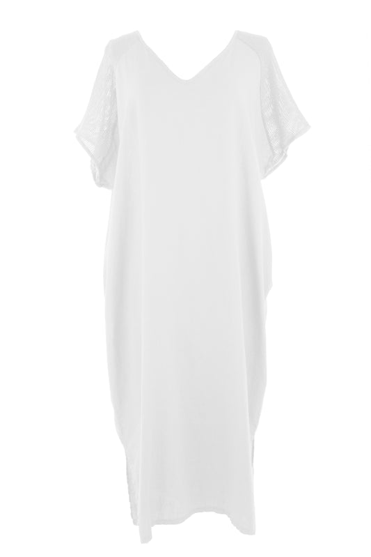 Tie Back Linen Dress