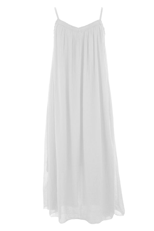 Strappy Cotton Midi Dress