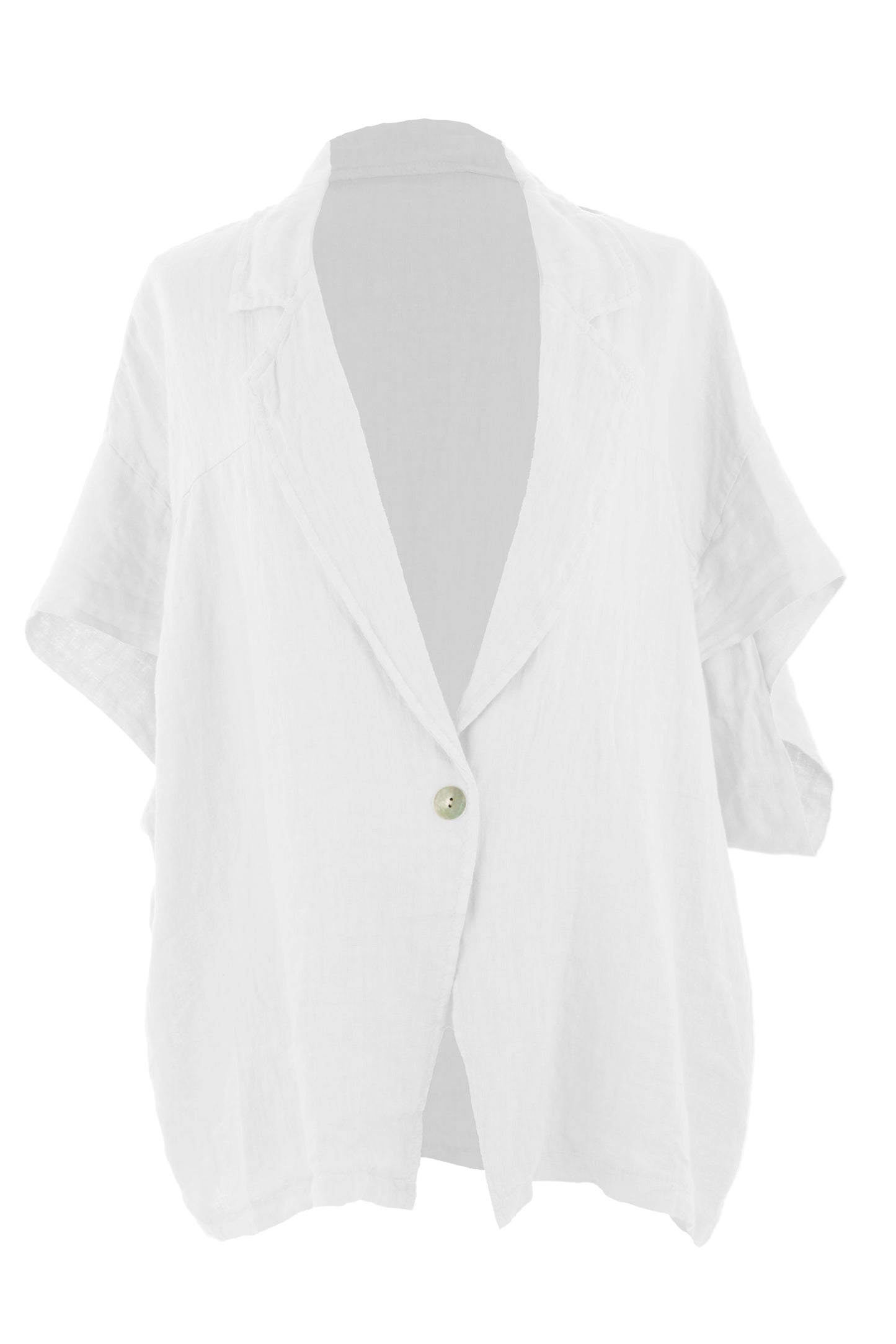 One Button Linen Jacket
