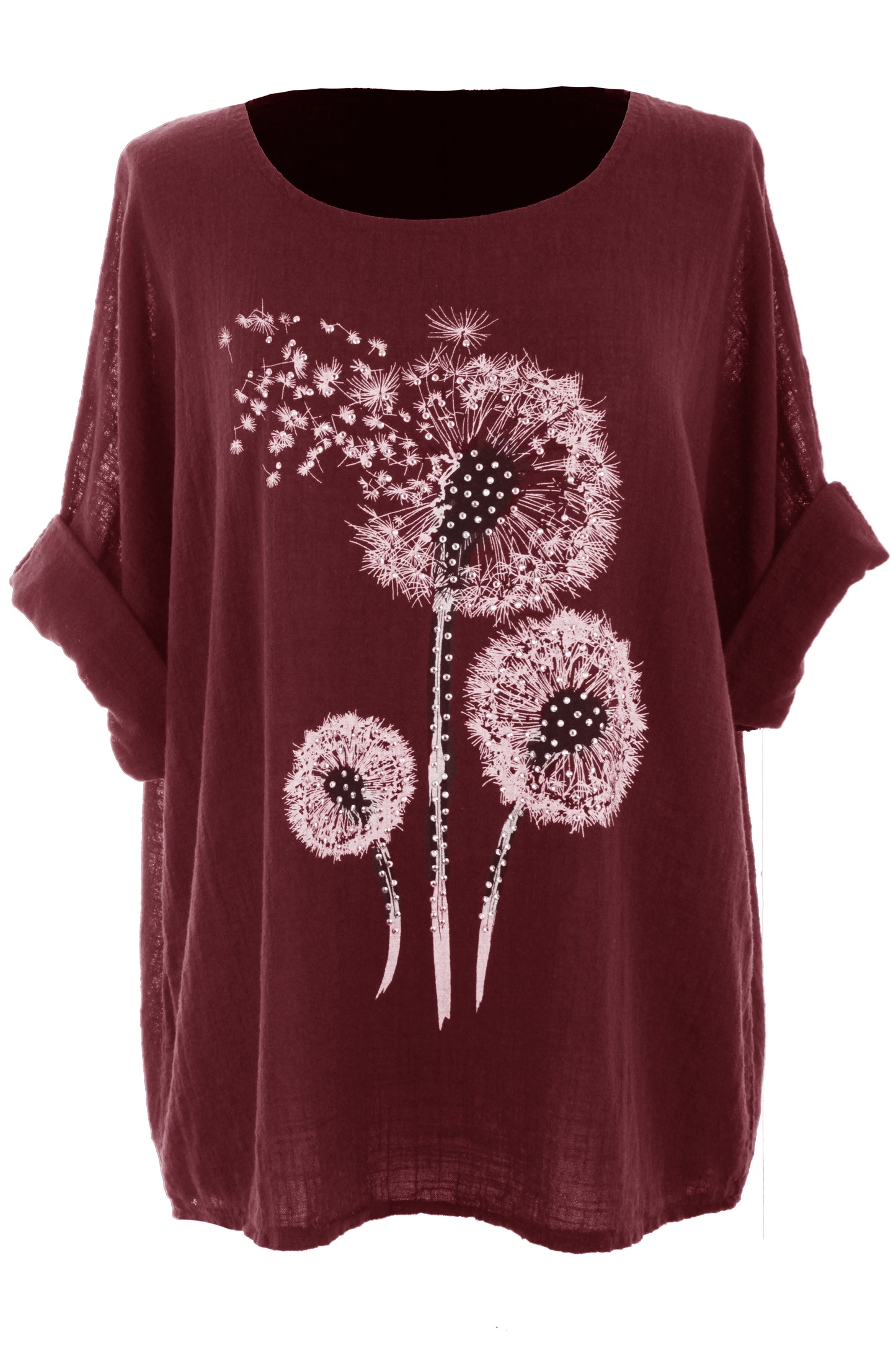 Dandelion Floral Print Cotton Top