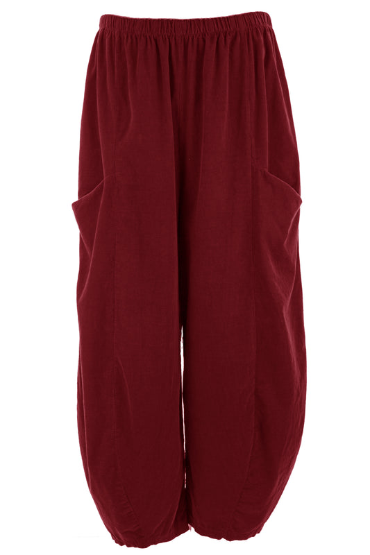 2 Slit Pocket Barrel Leg Corduroy Trouser