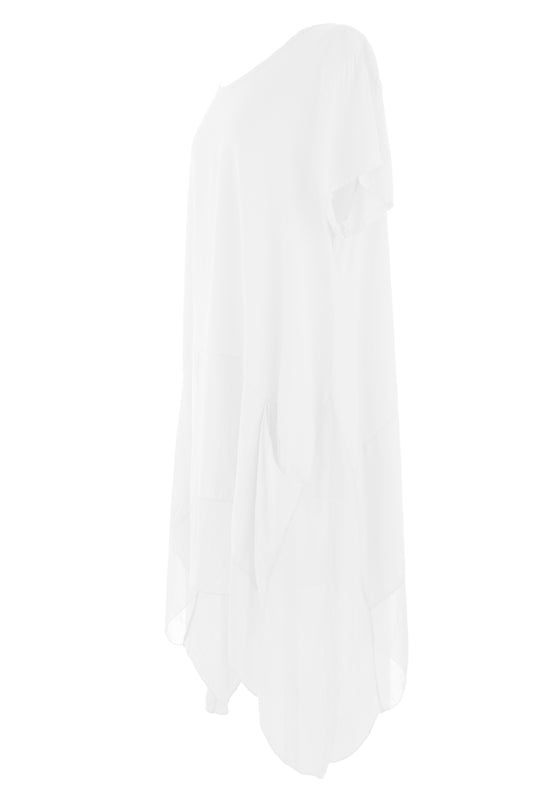Silk Panel Tunic Dress