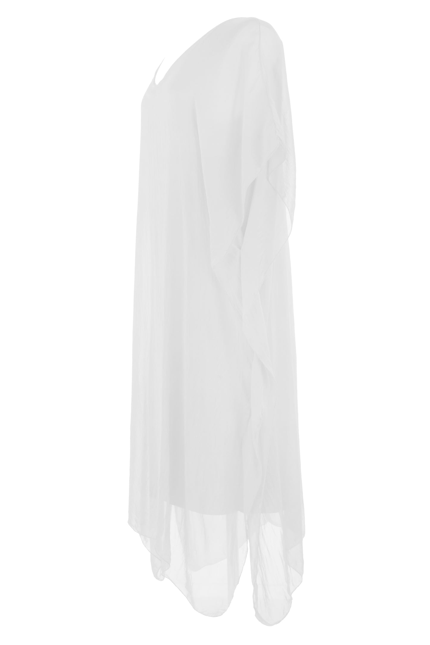 Batwing Silk Kaftan Midi