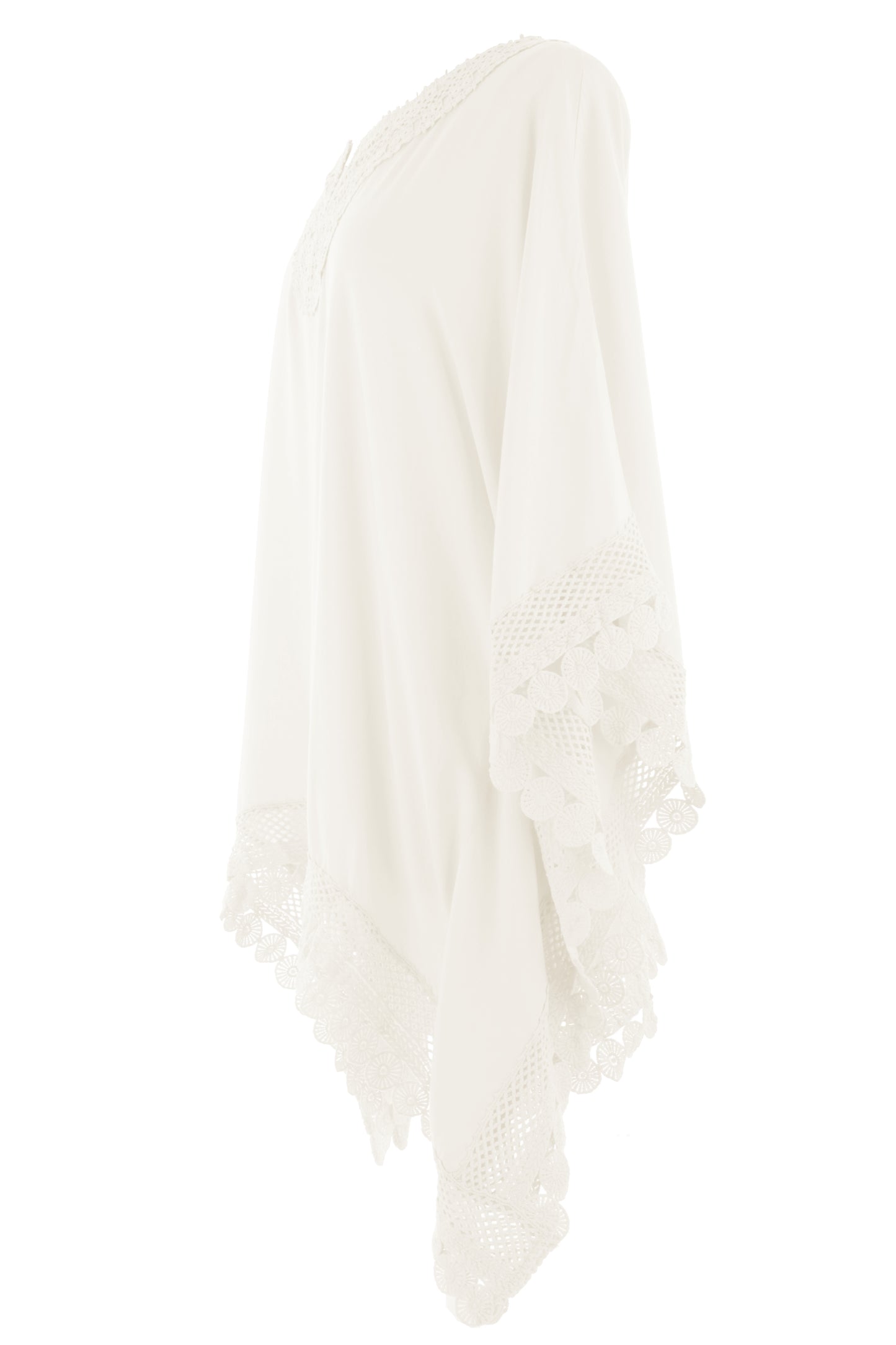 Crochet Trim Kaftan Top