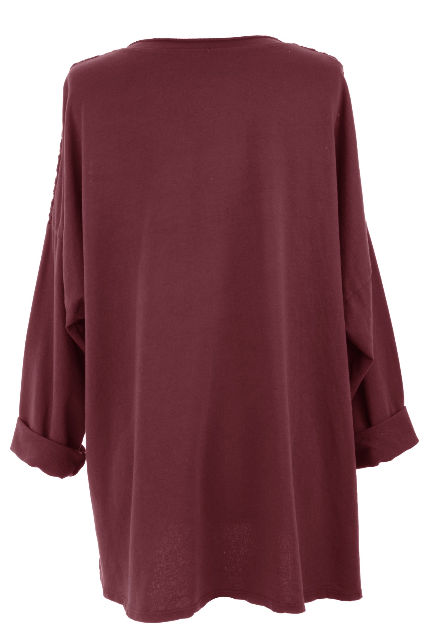 Flower Applique Crochet Jersey Top
