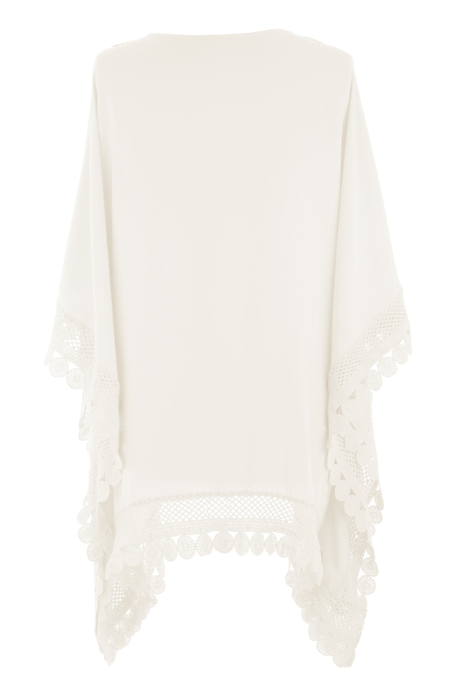 Crochet Trim Kaftan Top