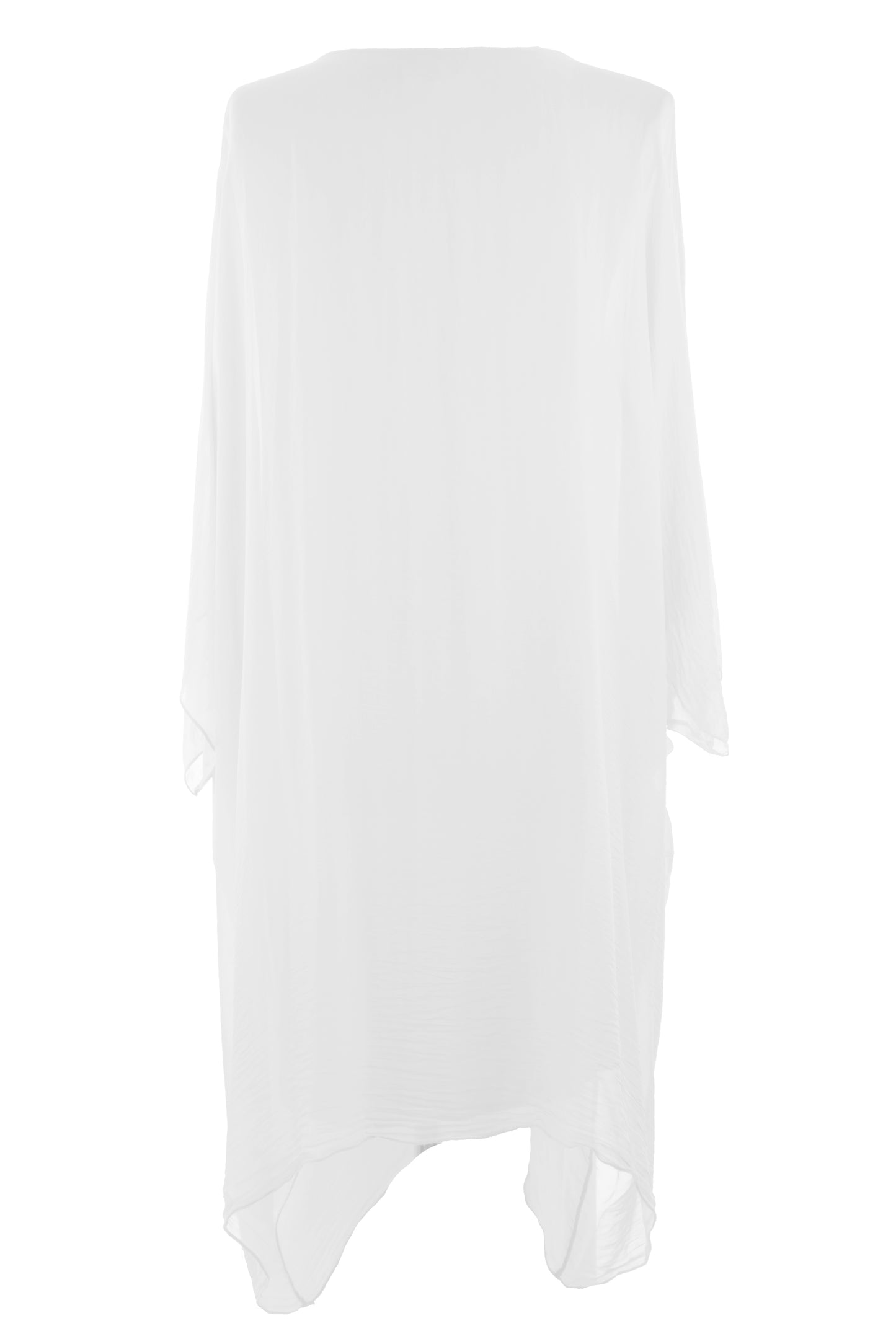 Ruched Front Silk Dress